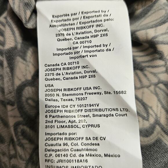 Joseph Ribkoff Beige Black Lace Print Sleeveless A Line Dress Size 8 - Picture 12 of 12